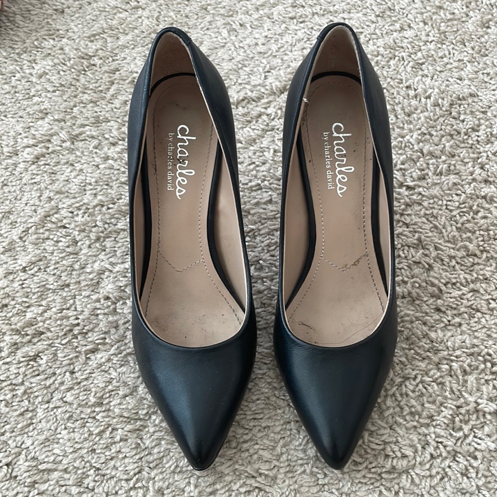 Charles By Charles David Black Max Leather Heel